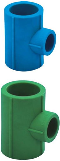 Tee PP-R verde azul